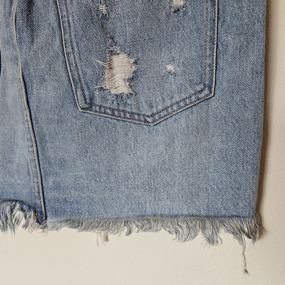 We The Free Relaxed & Destroyed Denim Mini Skirt - Picture 12 of 13